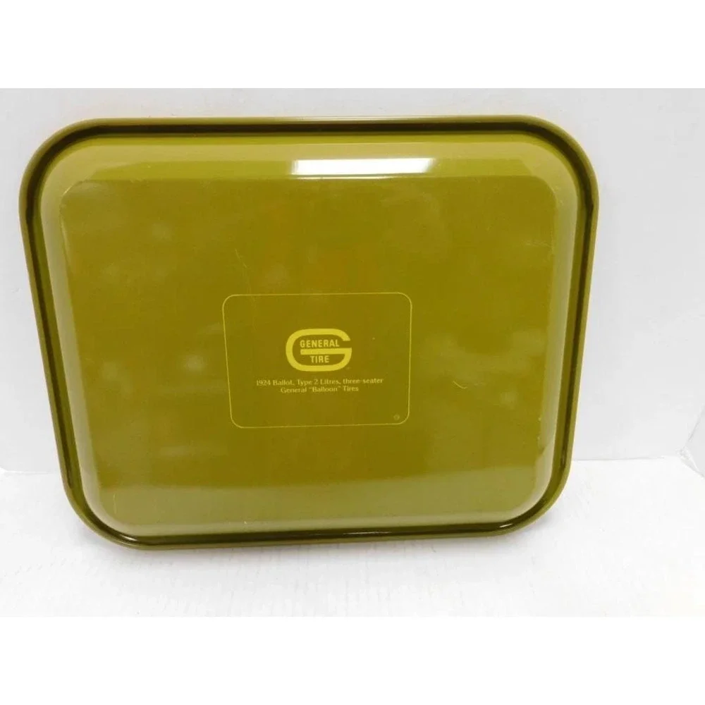 Set Of 2 General Tire Tin Trays 1924 Ballot Type 2 Three Seater JC401
